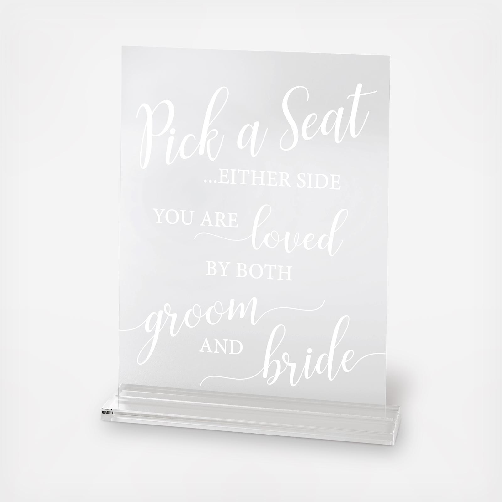 Seating Acrylic Sign