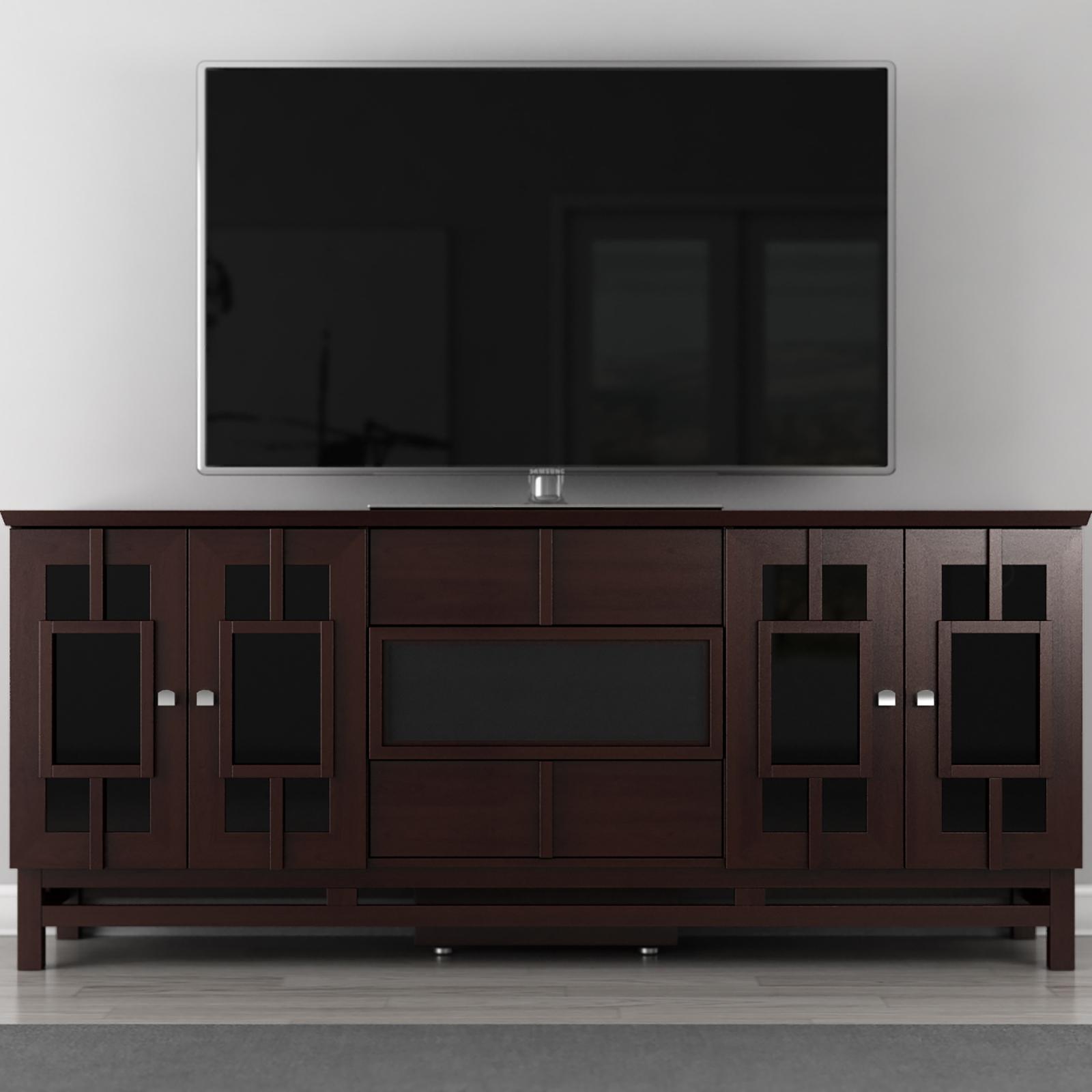 4-Door Contemporary Asian TV Stand