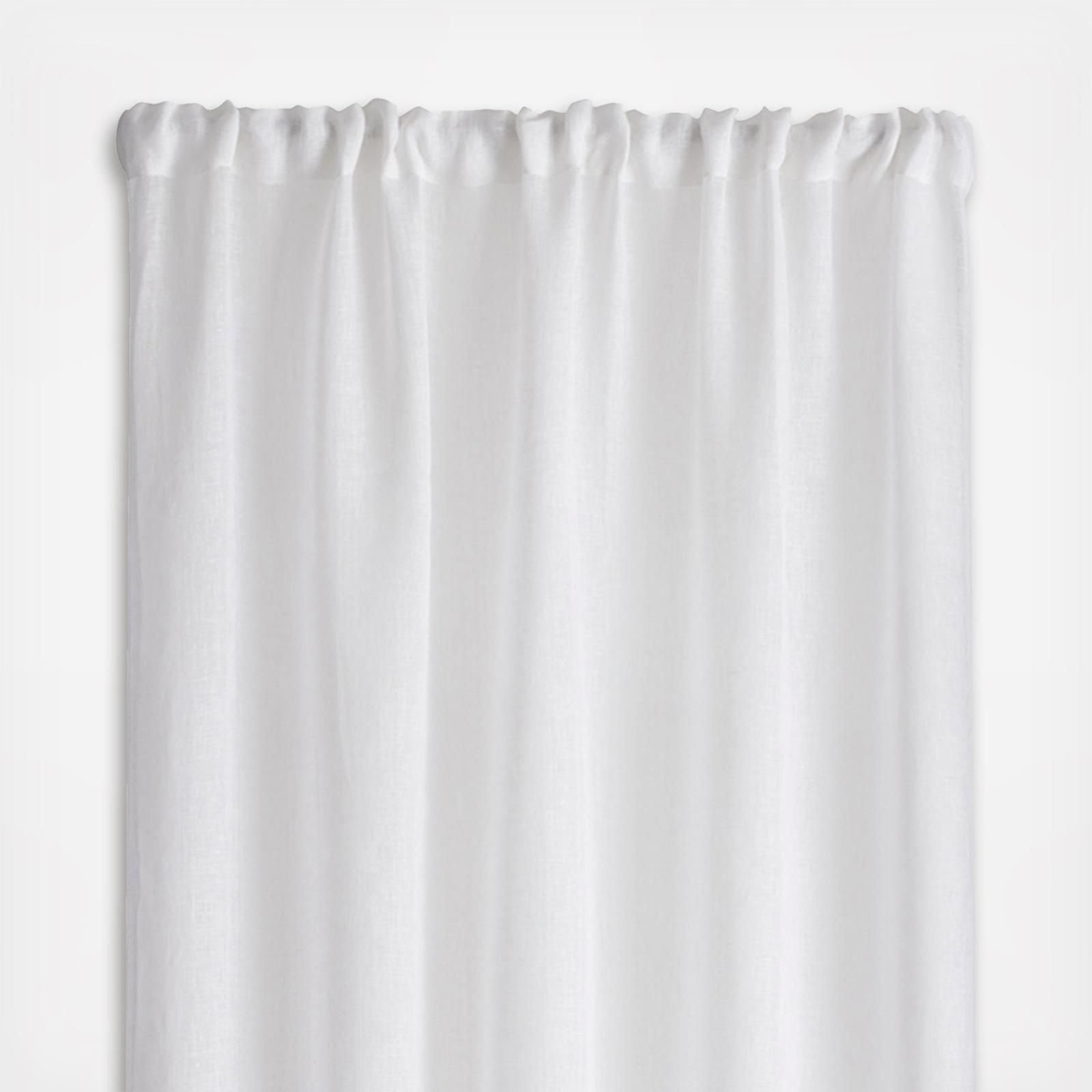 Sheer Linen Window Curtain Panel