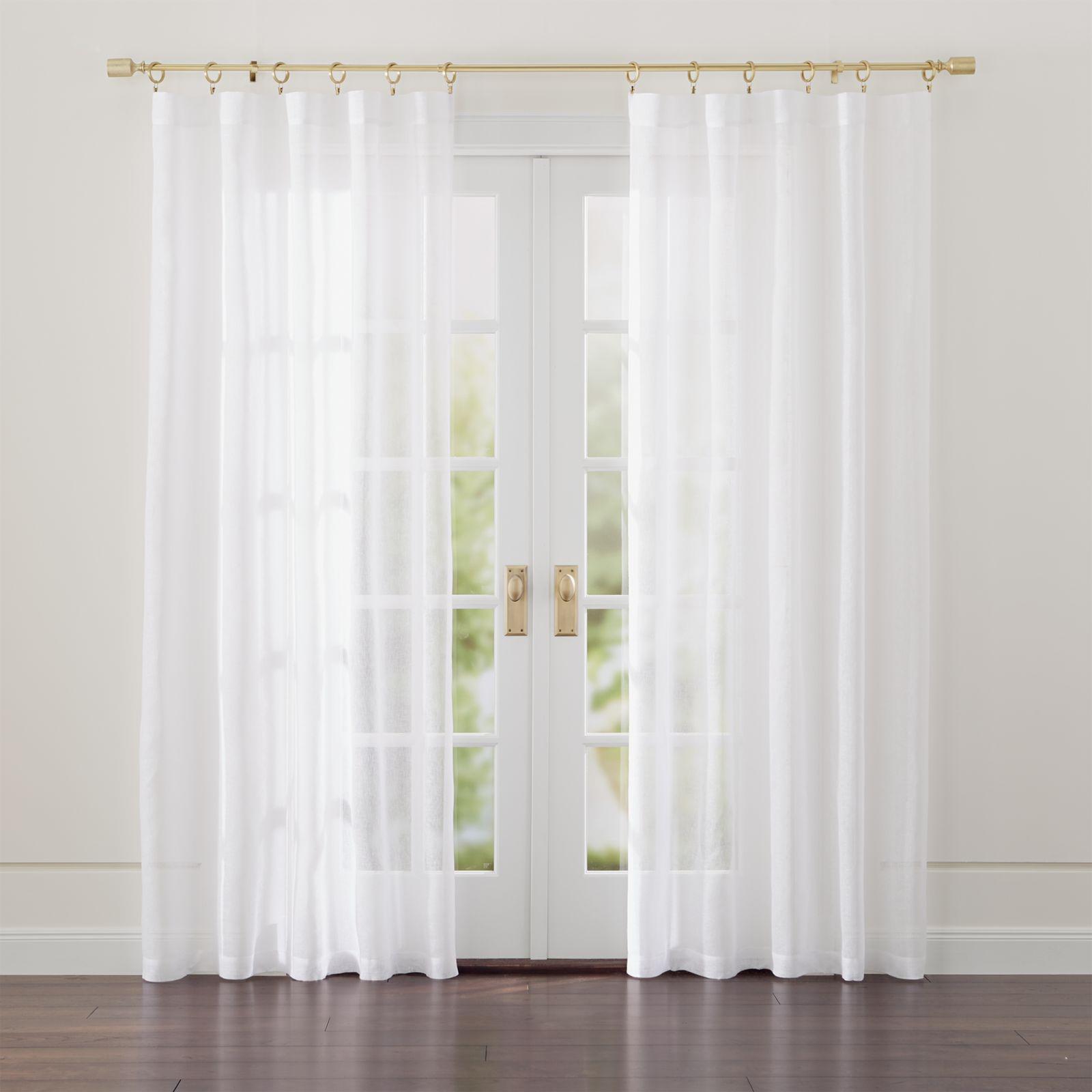 Sheer Linen Window Curtain Panel