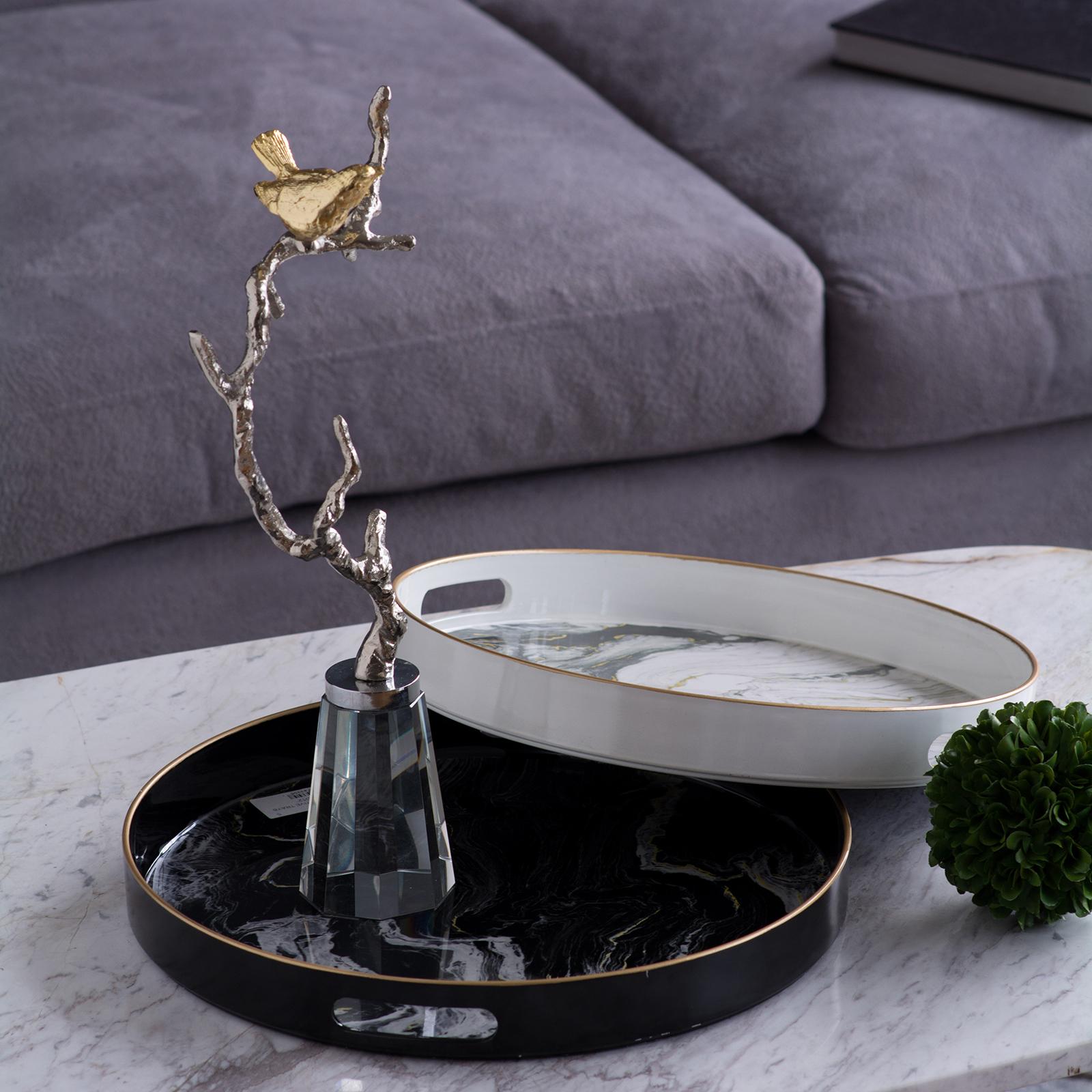 2-Piece Quinn Round Tray Set
