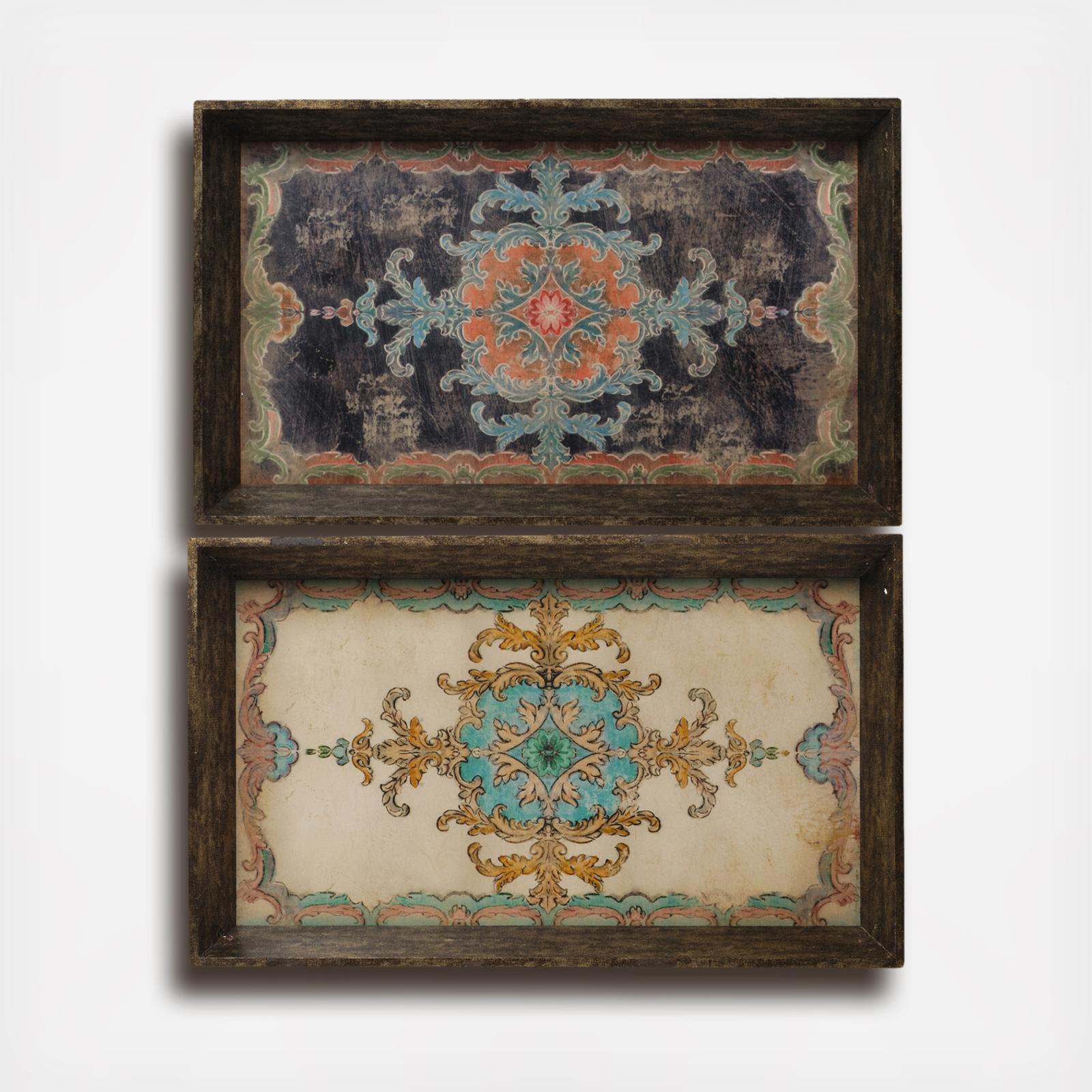 2-Piece Decorative Tray Set