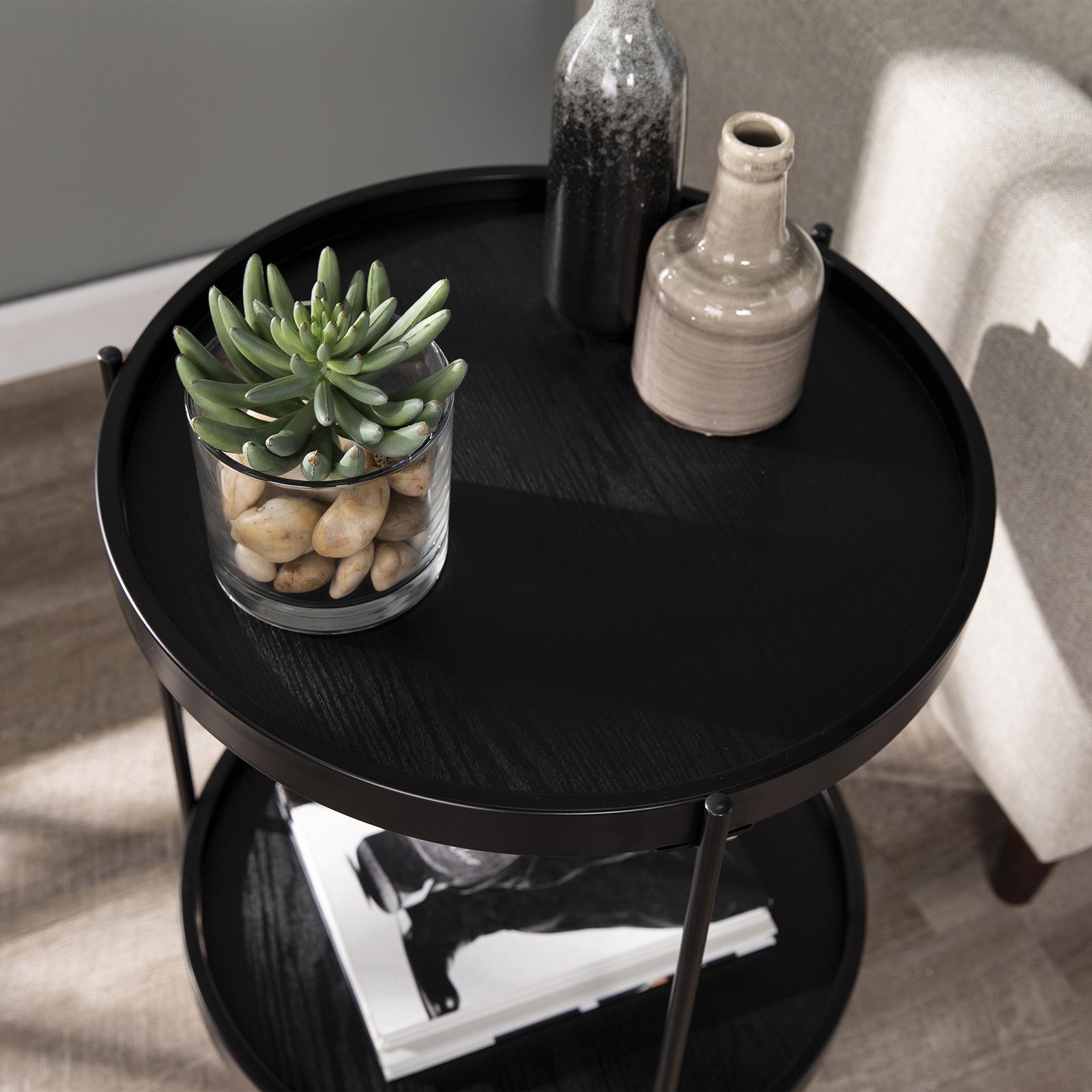 Verlington Round Farmhouse Style End Table