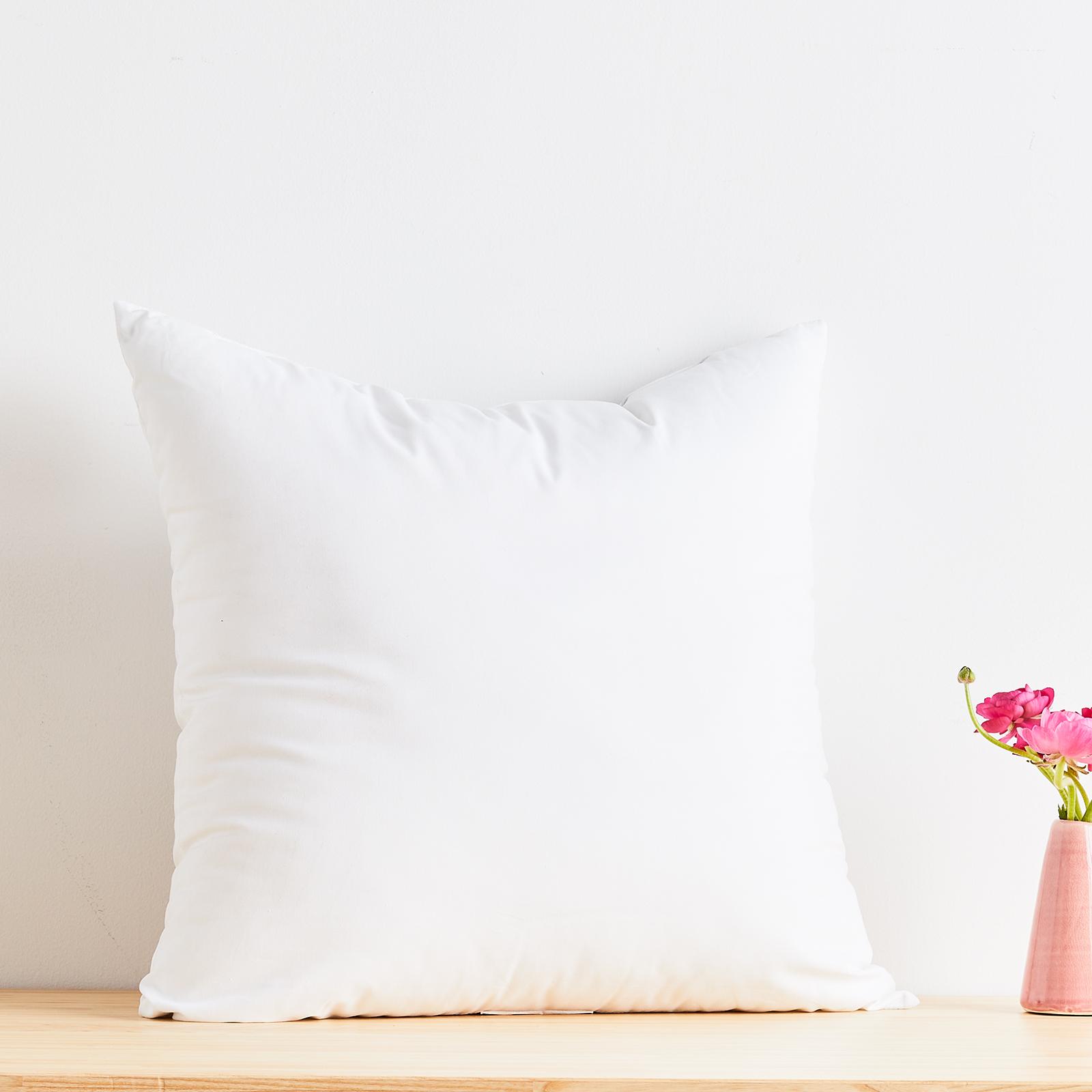Feather Filled Square Pillow Insert, Set of 2