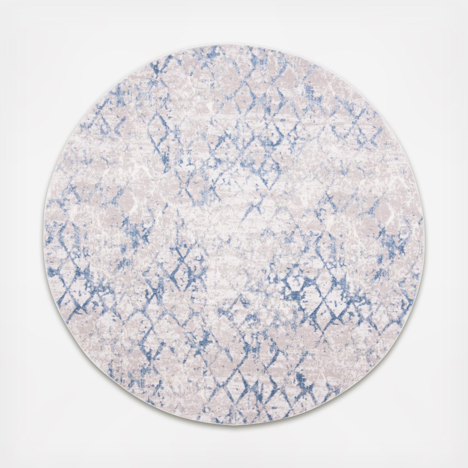 Amelia Diamond Round Area Rug