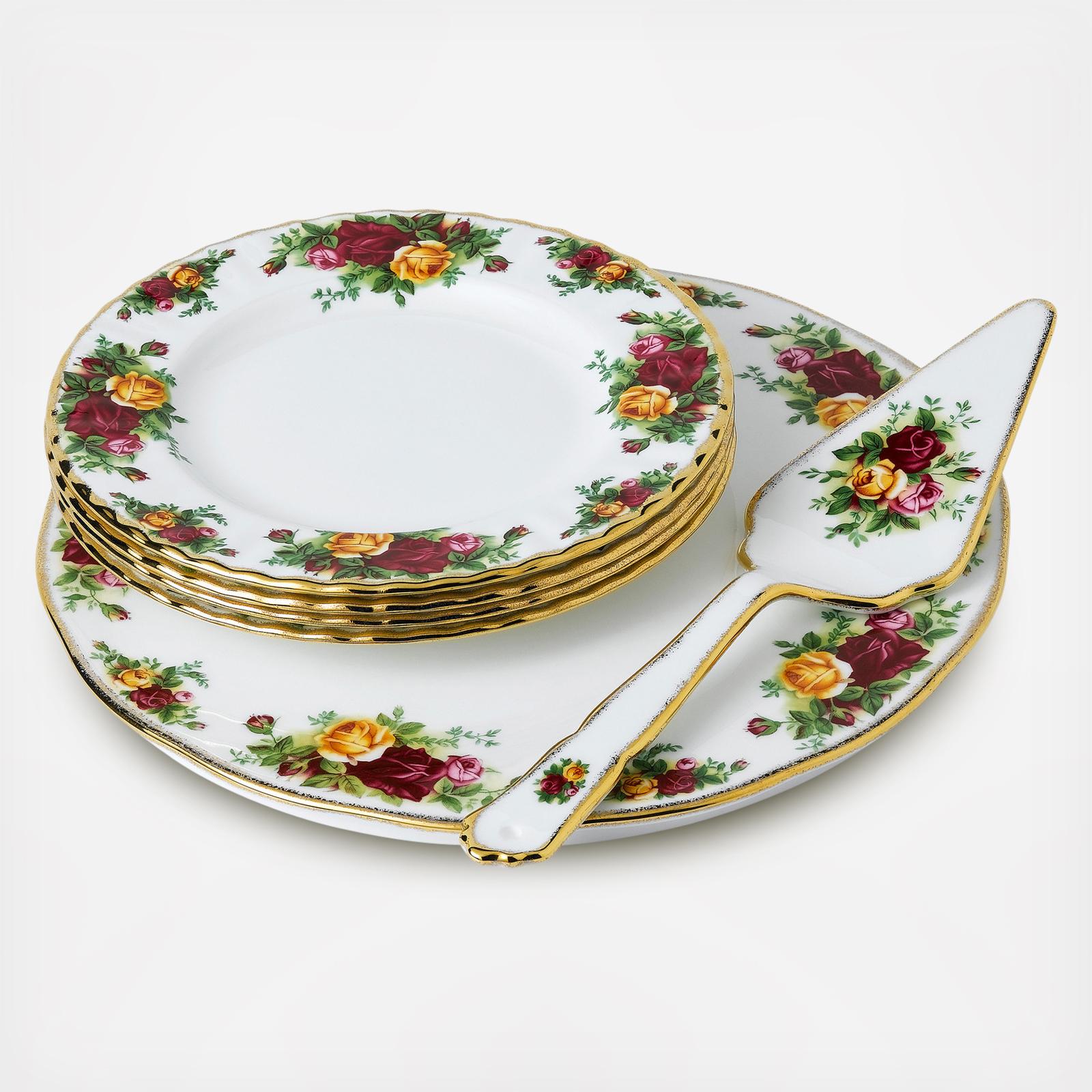 Old Country Roses 6-Piece Cake Server Set