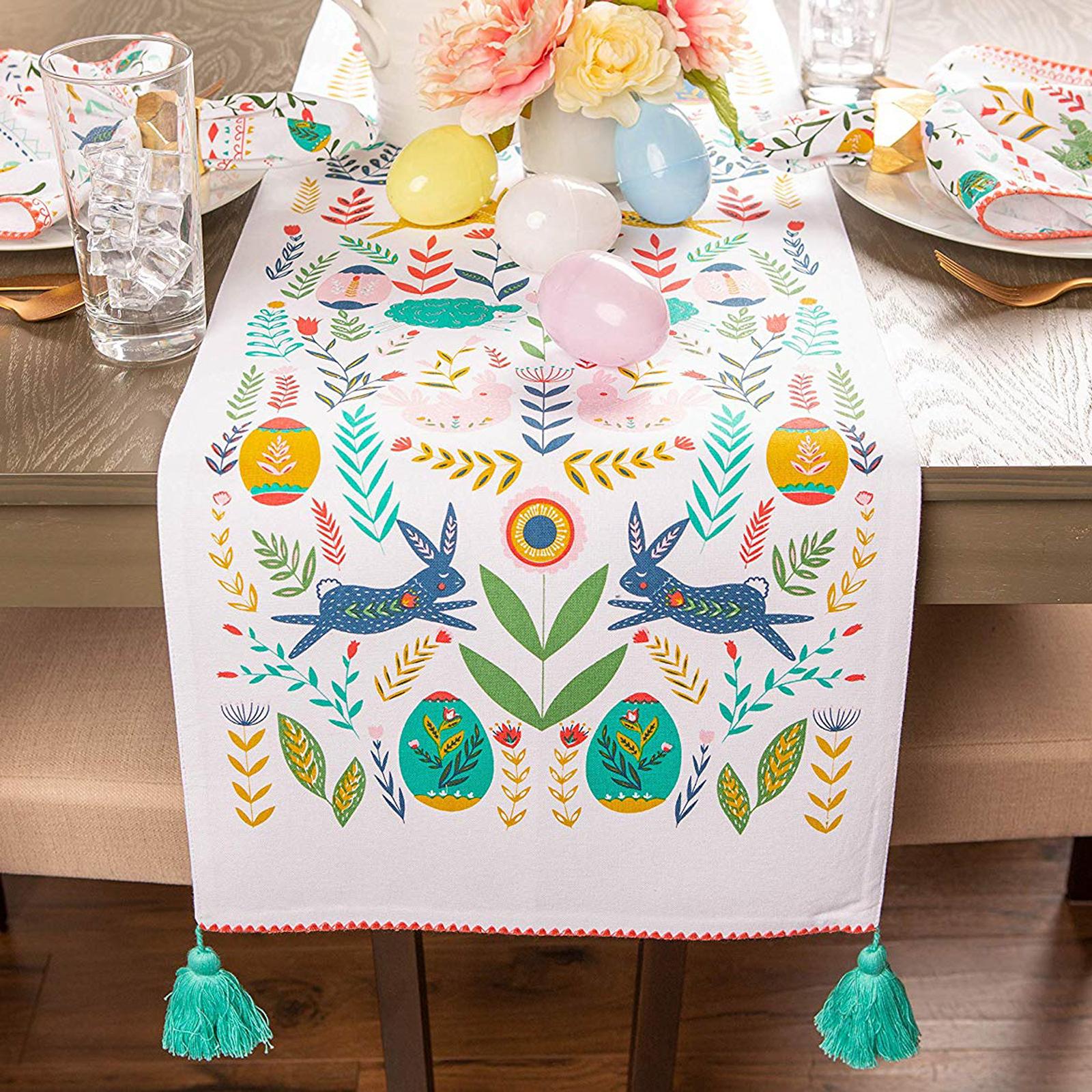 Garden Embellished Table Runner