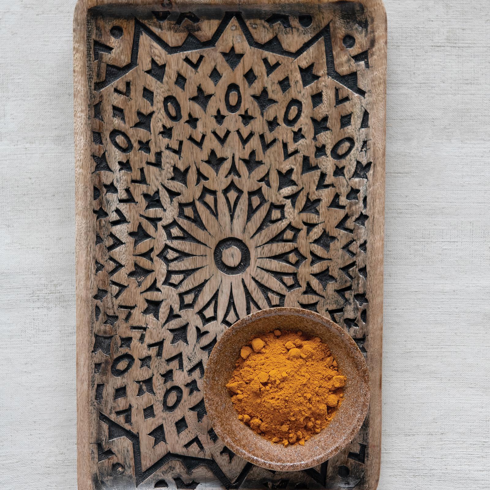 Hand-Carved Mango Wood Tray