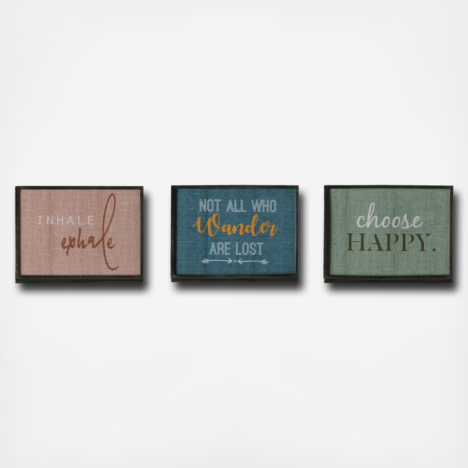 3-Piece Inspirational Sayings Wall Decor Set