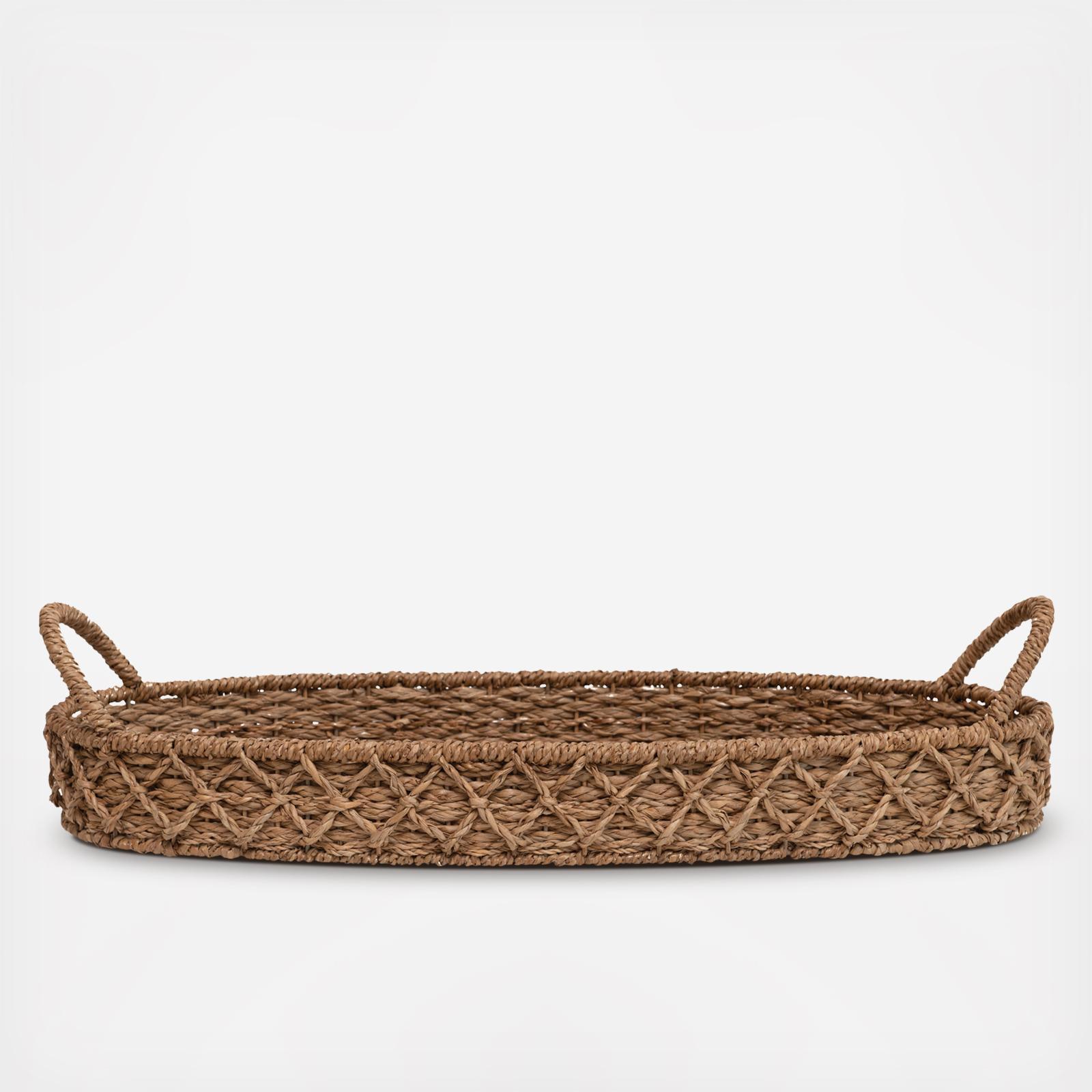Decorative Oval Woven Seagrass Tray