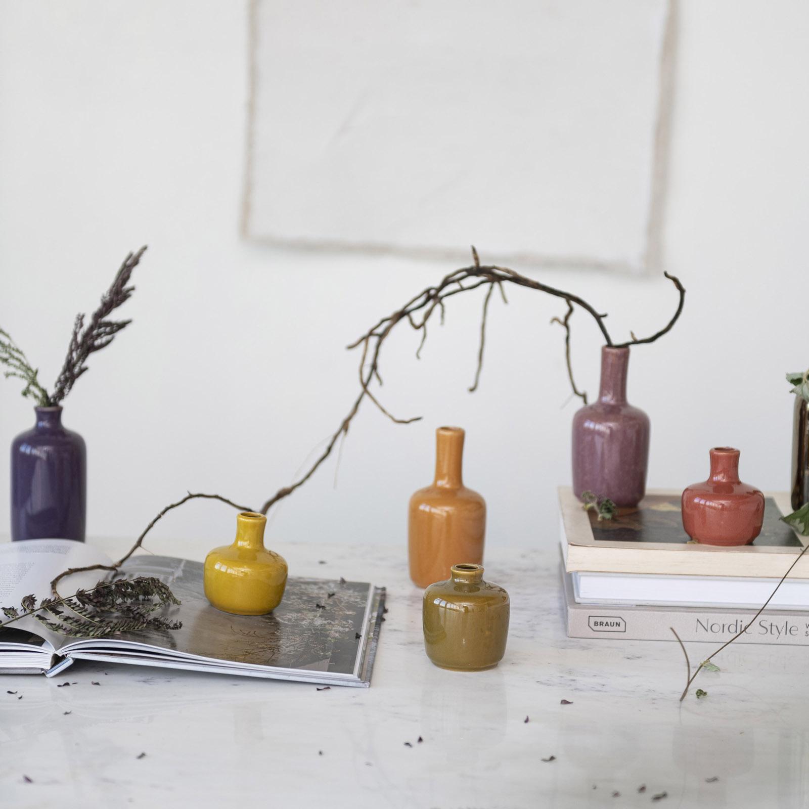 8-Piece Stoneware Vase Set