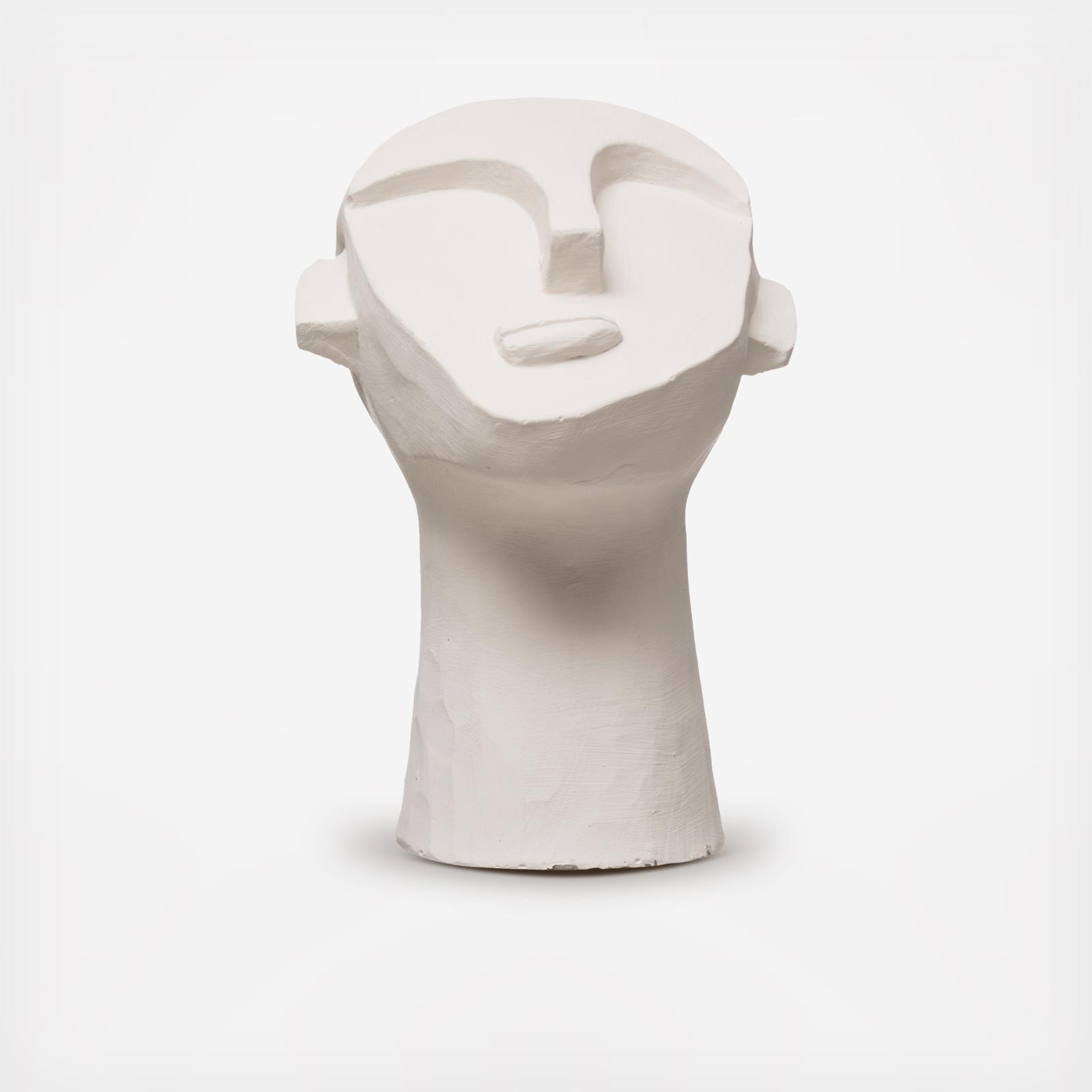Cement Face Sculpture