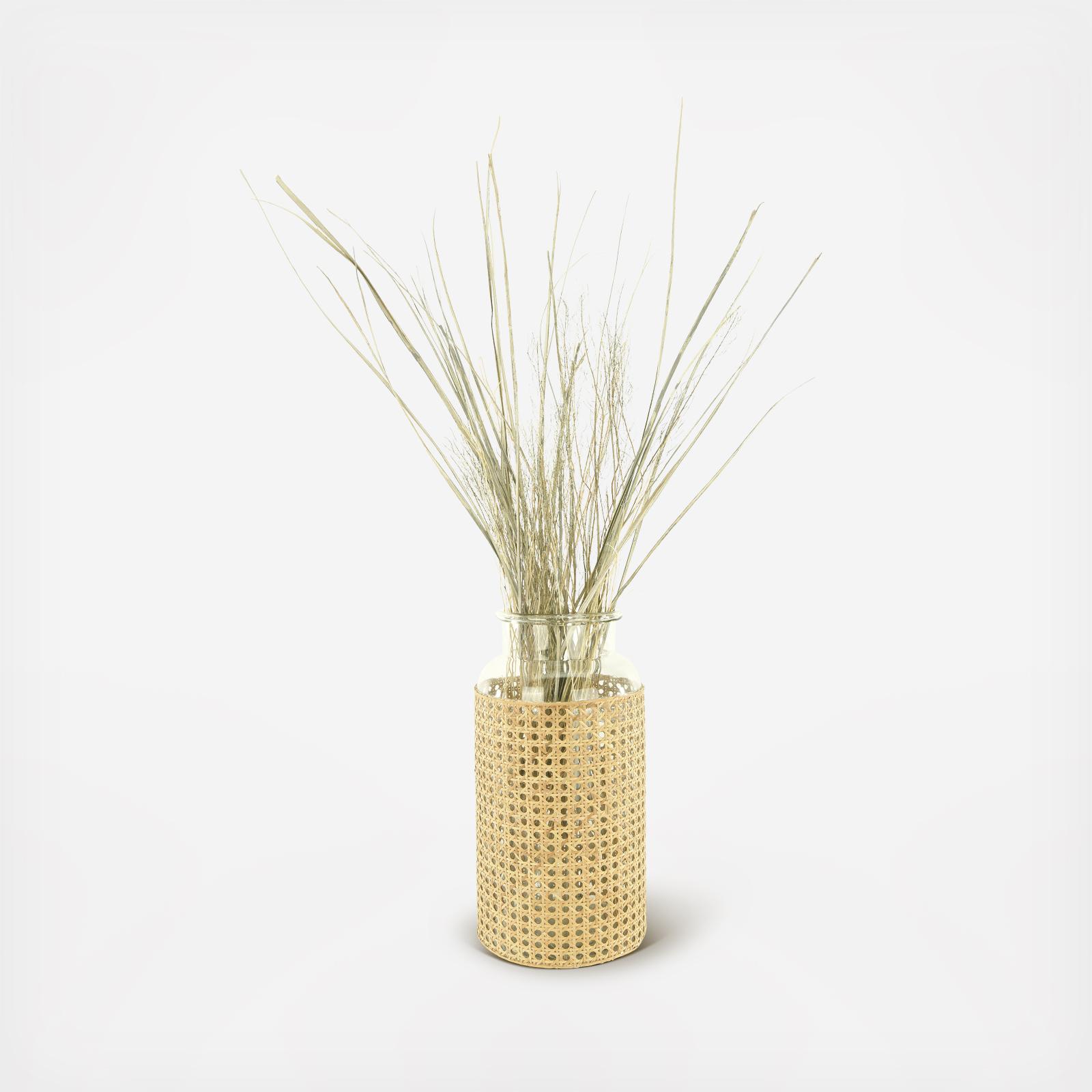 Vase with Decorative Cane Sleeve