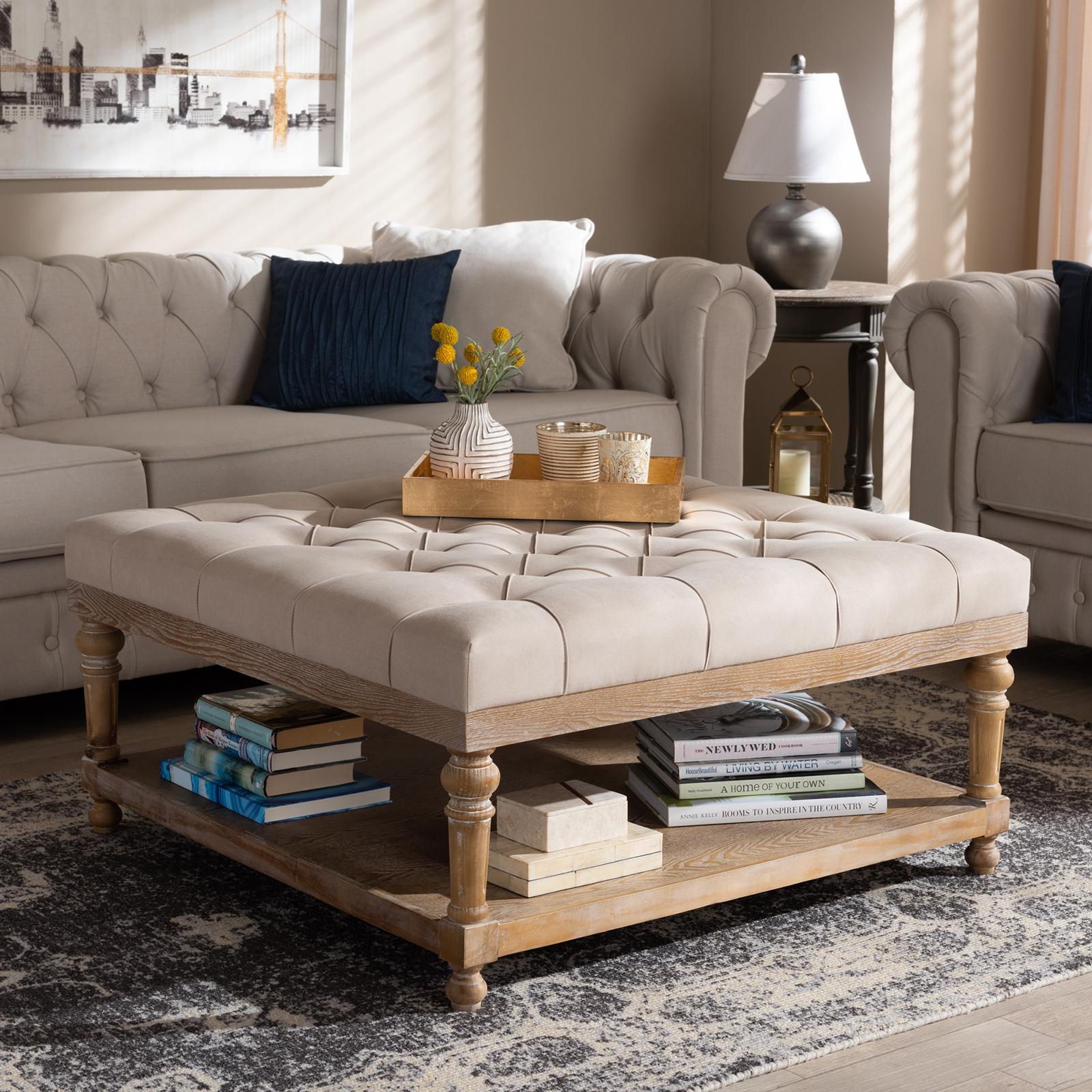 Kelly Rustic Cocktail Ottoman