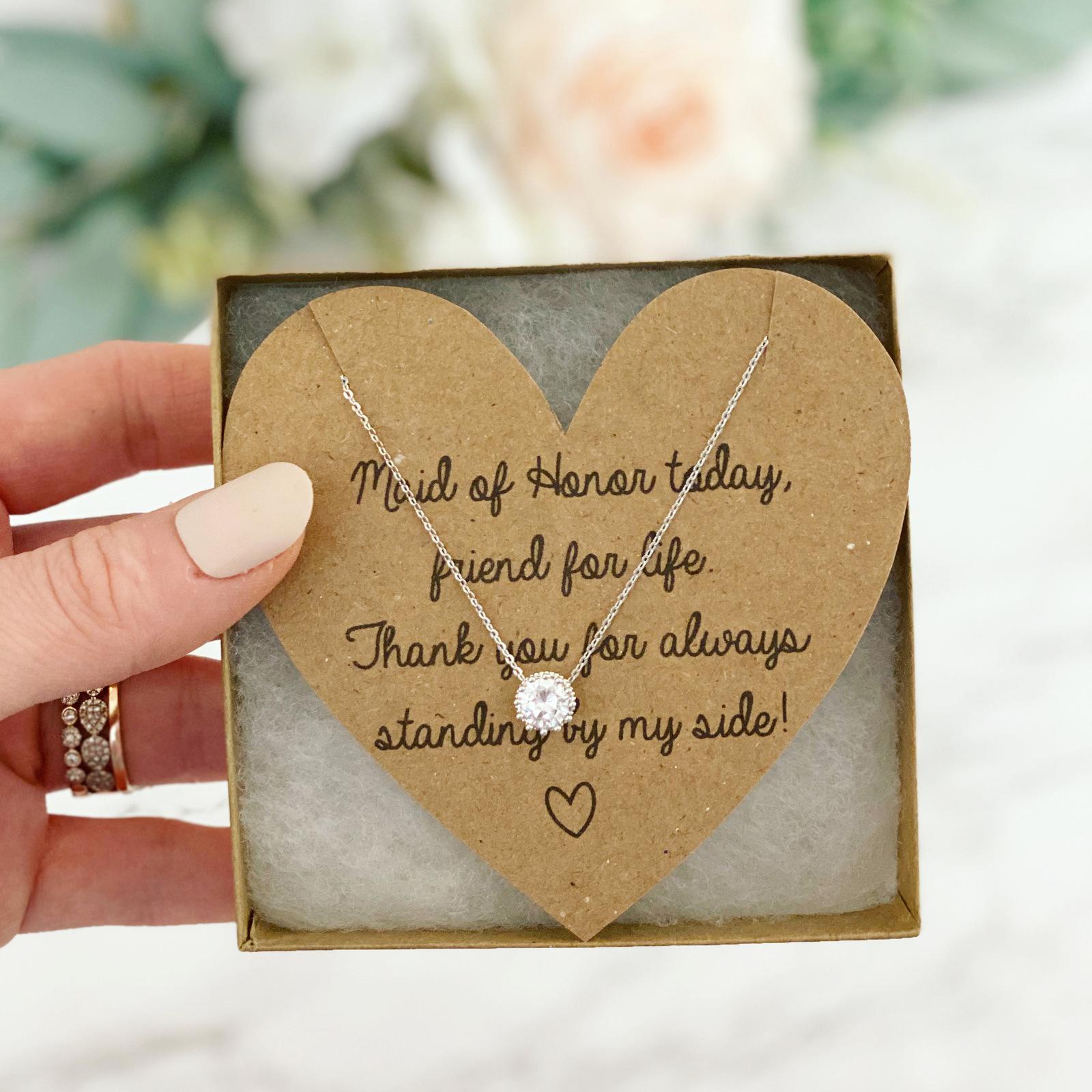 Bridesmaid Today, Friend for Life Necklace