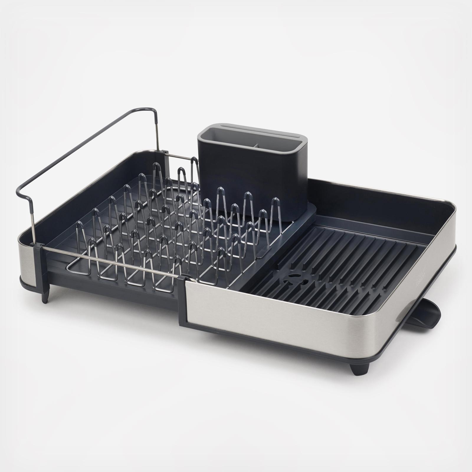 Extendâ¢ Steel Expandable Dish Rack with Draining Spout
