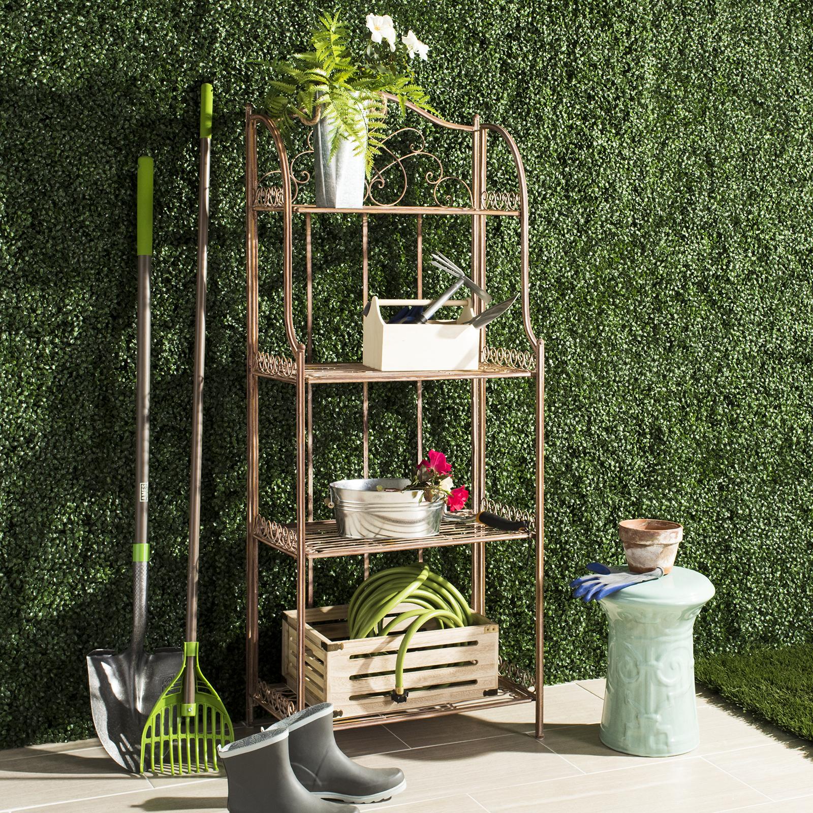 Amaris Wrought Iron 4-Tier Outdoor Bakers Rack